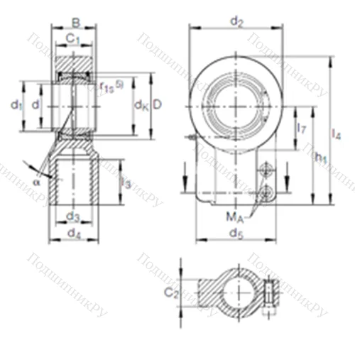 Подшипник скольжения сферический GIHNRK 110 LO