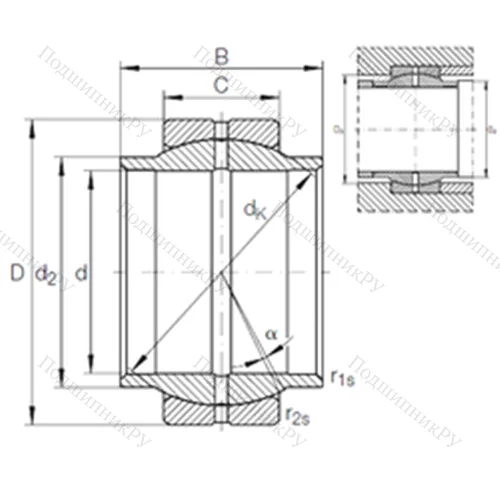 Подшипник скольжения сферический GE 250 LO