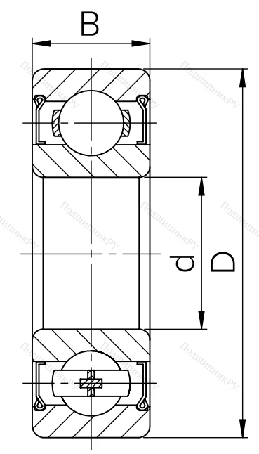 Шариковый однорядный подшипник 80115 (6015 ZZ) в Курске