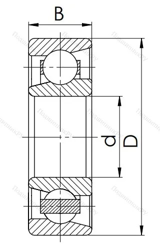 Радиально-упорный шариковый подшипник 46124 Л (7024 ACM) в Курске
