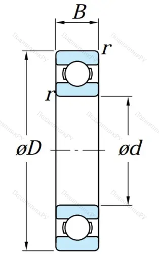 Однорядный шариковый подшипник 6017 CM от производителя  KOYO