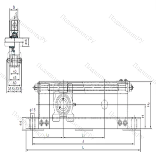 Подшипниковый узел шариковый радиальный UCTL 205+WL 100