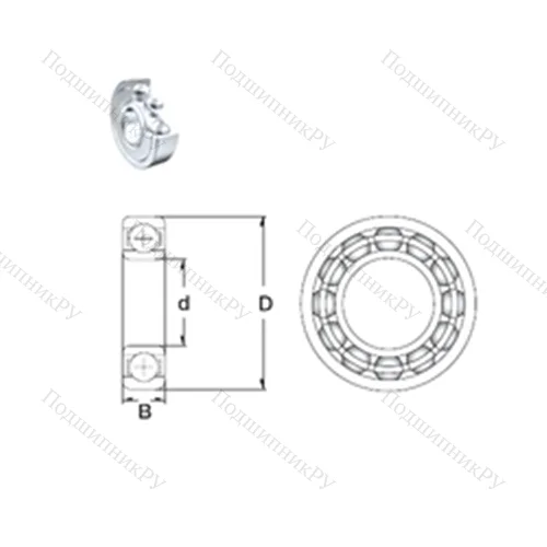 Подшипник шариковый радиальный 6206-2Z