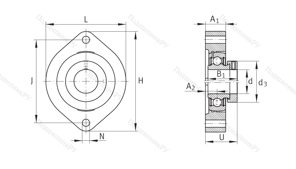 Подшипниковый узел FLCTE 12 XL
