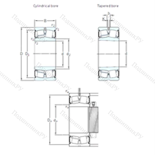 Подшипник роликовый радиальный самоцентрирующийся BS 2-2224-2CS 5K/VT 143 от производителя  SKF