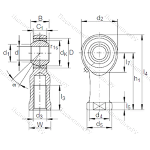 Подшипник скольжения сферический GIKL 12 PB