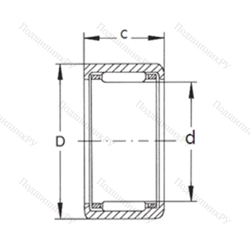 Подшипник игольчатый радиальный HK 0808