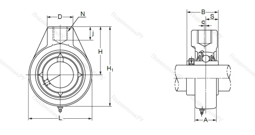 Подшипниковый узел UCHA 204 (UCHB 204) в Курске
