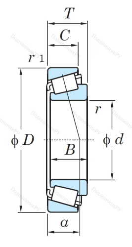 Конический роликовый подшипник HC 30302 JR от производителя  KOYO Конический роликовый подшипник HC 30302 JR от производителя  KOYO