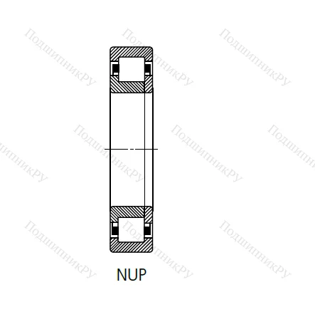Цилиндрический роликовый подшипник 92616 Л (NUP 2316 M) в Курске