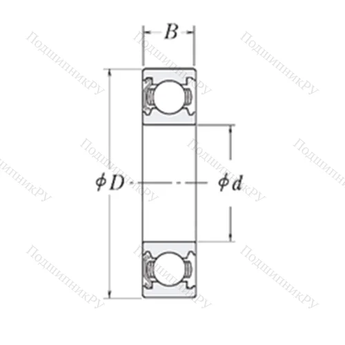 Подшипник шариковый радиальный LJ 3/4-Z
