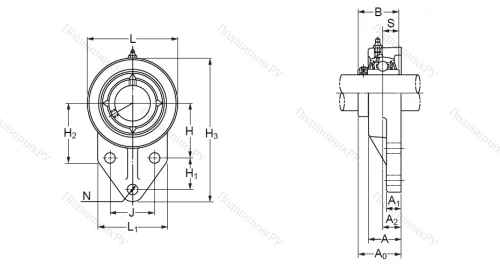 Подшипниковый узел UCFK 205 (UCFH 205) в Курске