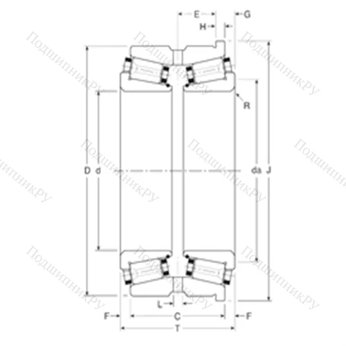 Подшипник роликовый радиально-упорный 131097/131150H