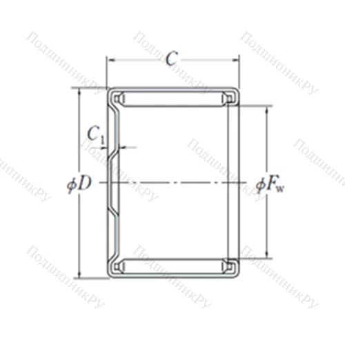 Подшипник игольчатый радиальный MF-4016