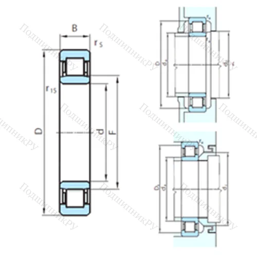Подшипник роликовый радиальный NU 29/600