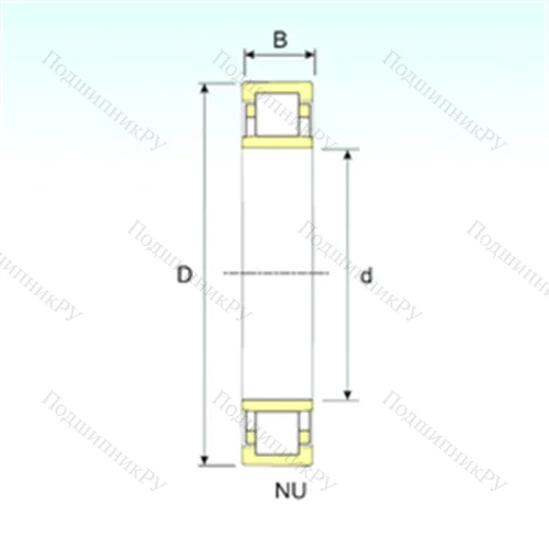 Подшипник роликовый радиальный NU 10/670 от производителя  ISB Подшипник роликовый радиальный NU 10/670 от производителя  ISB