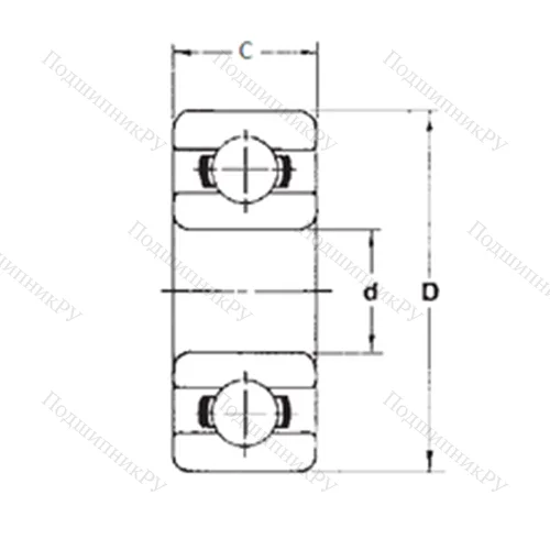 Подшипник шариковый радиальный 77R 24