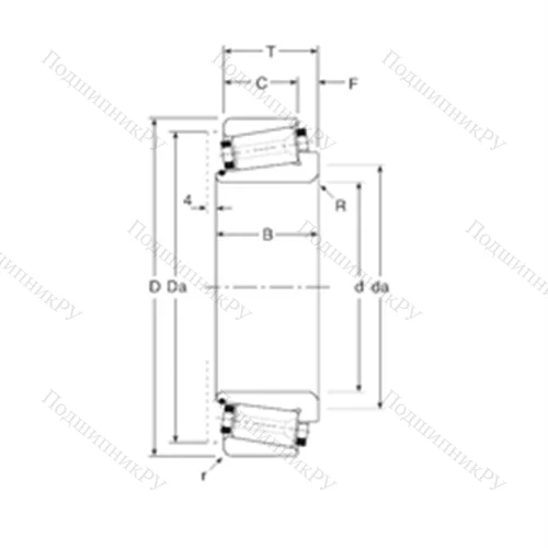 Подшипник роликовый радиально-упорный 240145/240241X