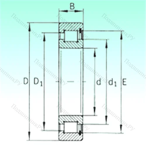 Подшипник роликовый радиальный SL 181896 от производителя  NBS Подшипник роликовый радиальный SL 181896 от производителя  NBS
