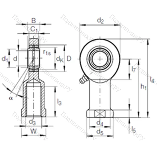 Подшипник скольжения сферический GIR 20 DO