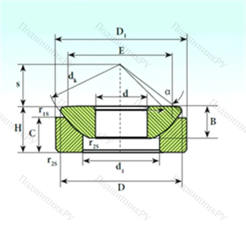 Подшипник скольжения сферический GX 20 CP