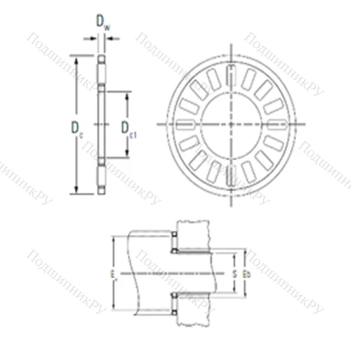 Подшипник игольчатый упорный NTA-2840