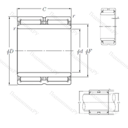 Подшипник игольчатый радиальный NA 6902R