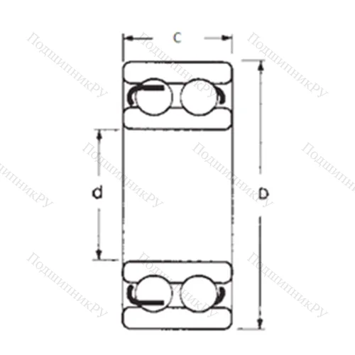 Подшипник шариковый радиальный 4300-2RS
