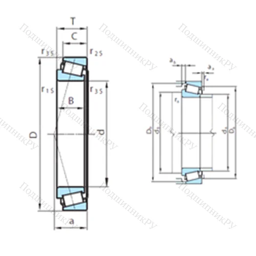 Подшипник роликовый радиально-упорный PSL 612-328