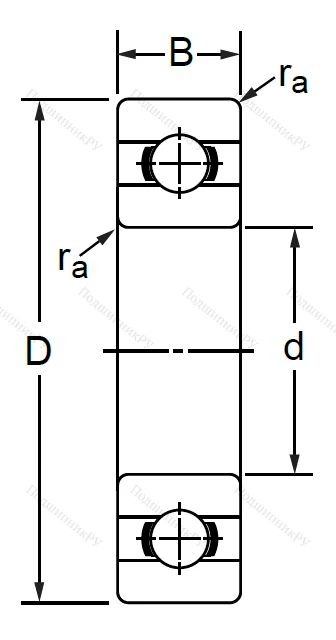 Дюймовый шариковый подшипник RLS 18 (LJ 2.1/2) в Курске
