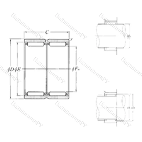 Подшипник игольчатый радиальный RNAO-80?95?56ZW
