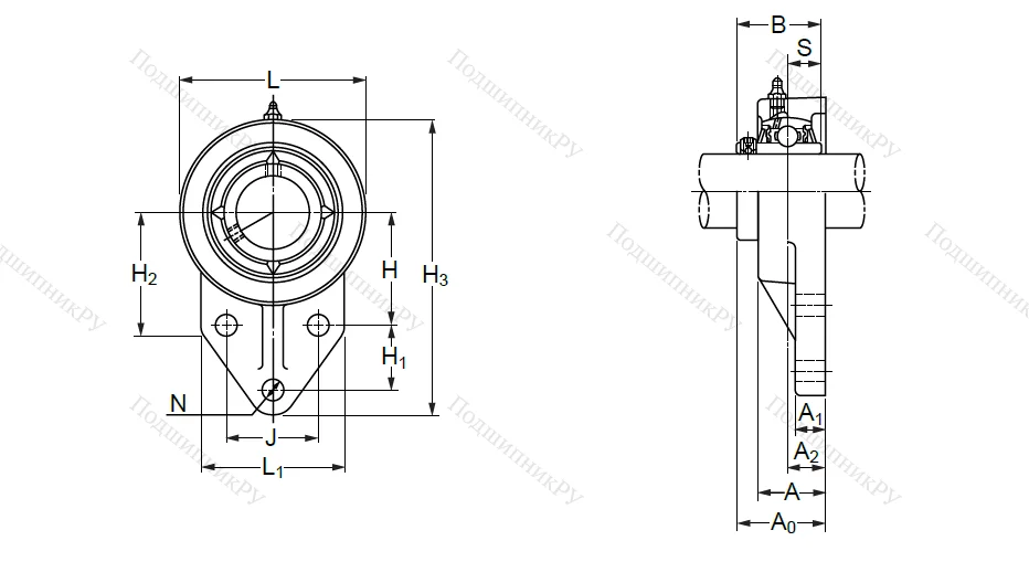 Подшипниковый узел UCFK 205 (UCFH 205) в Курске