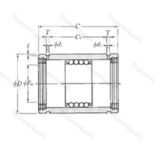 Подшипник шариковый линейный KD 355270LL от производителя  NTN
