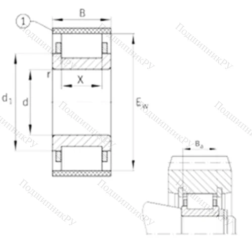 Подшипник роликовый радиальный RN 2240-E-MPBX