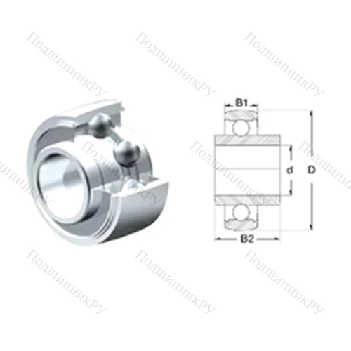 Подшипник шариковый радиальный SUC 208