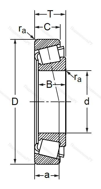 Конический роликовый подшипник 7509-6 A в Курске
