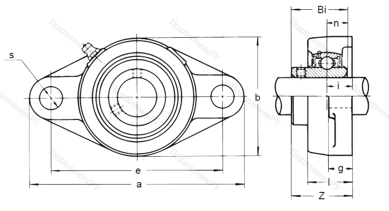 Подшипниковый узел UCFL 209