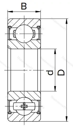 Шариковый однорядный подшипник 80101 (6001 ZZ) в Курске
