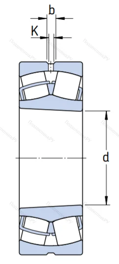 Сферический роликовый подшипник с конической посадкой на вал 22320 EK