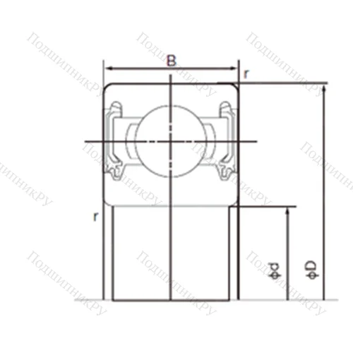 Подшипник шариковый радиальный 6303-2NKE
