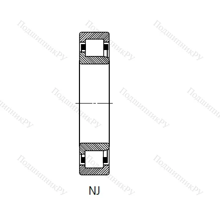 Цилиндрический роликовый подшипник 42207 (NJ 207) в Курске