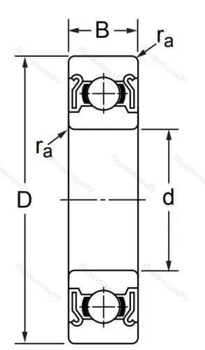 Шариковый однорядный подшипник 80205 (6205 ZZ) в Курске