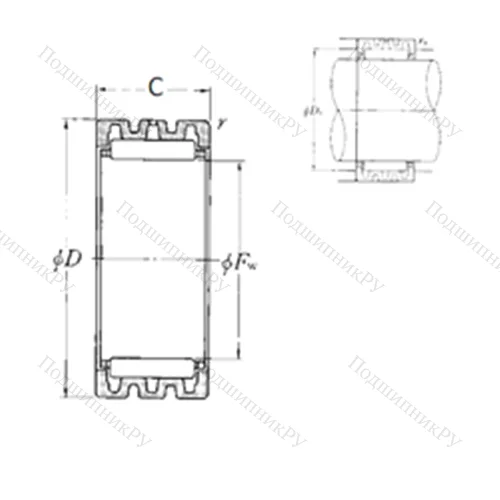 Подшипник игольчатый радиальный RNA 49/32S