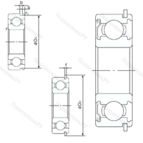 Подшипник шариковый радиальный 6904ZENR