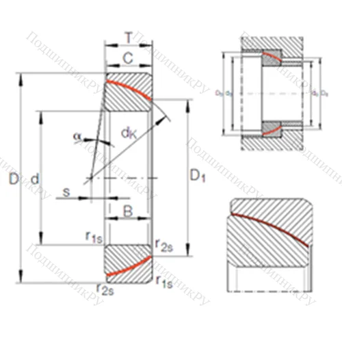 Подшипник скольжения сферический GE 140 SW