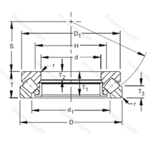 Подшипник роликовый упорно-радиальный 29424 от производителя  TIMKEN Подшипник роликовый упорно-радиальный 29424 от производителя  TIMKEN