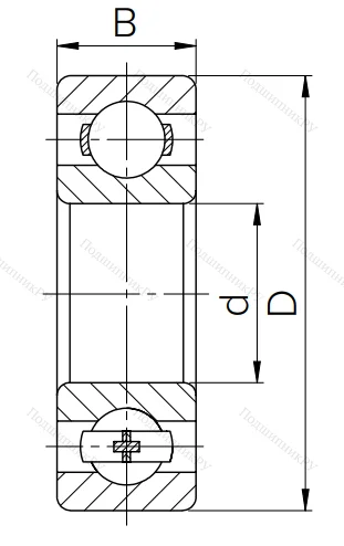 Шариковый однорядный подшипник 124 (6024) в Курске