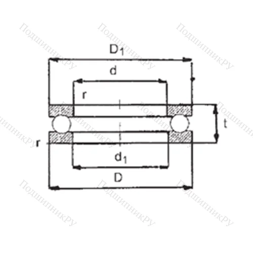 Подшипник шариковый упорный 0-22 от производителя  FBJ