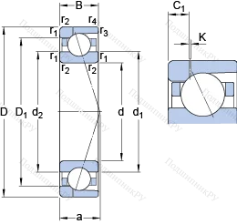Подшипник 7014 ACD/HCP 4AH 1