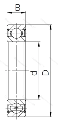 Шариковый однорядный подшипник 80105 T (6005 ZZT) в Курске